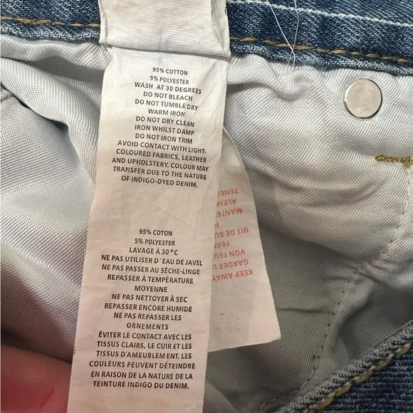 Nasty Gal High Waisted Denim Striped Mom Jeans Size 6 - Picture 9 of 16